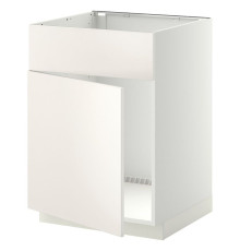 Дверца раковины шкафа/fr, белая/Veddinge white METOD 194.547.84