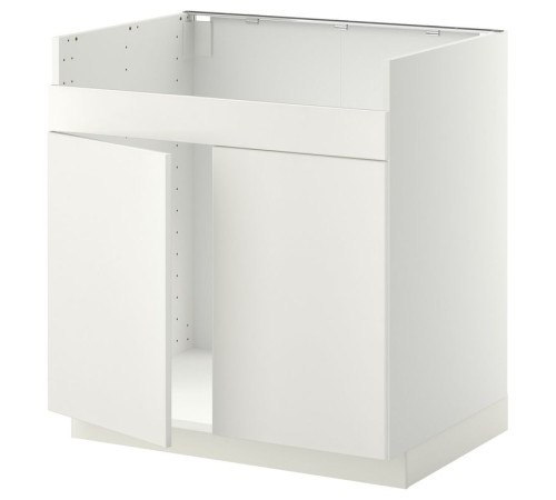 Szafka pod zlew HAVSEN 2kom, biały/Veddinge biały METOD 194.607.04