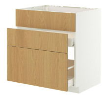 Sz stj zl+3fr/2szu, biały/Sinarp okl dęb METOD / MAXIMERA 196.008.51