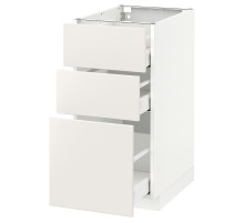 Напольный шкаф с 3 ящиками, белый/Veddinge white METOD / MAXIMERA 290.496.28