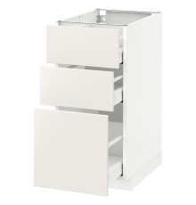 Напольный шкаф с 3 ящиками, белый/Veddinge white METOD / MAXIMERA 290.496.28