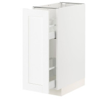 Szafka st/wysuwane wyposażenie wew, biały Enköping/biały imitacja drewna METOD / MAXIMERA 294.734.09