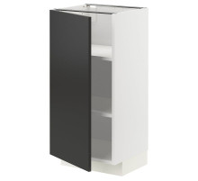 Szafka st/półki, biały/Nickebo matowy antracyt METOD 294.990.27