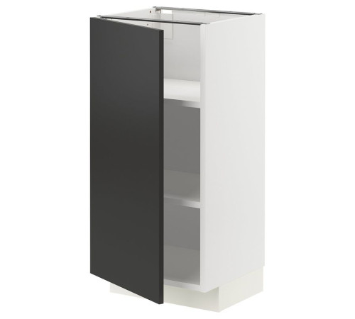 Szafka st/półki, biały/Nickebo matowy antracyt METOD 294.990.27