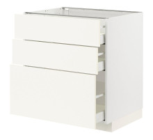 Напольный шкаф с 3 ящиками, белый/Vallstena white METOD / MAXIMERA 295.072.11