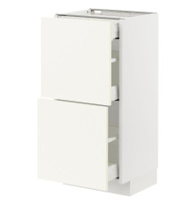 Тумба под кухонный шкаф с 2/3 ящиками, белая/Vallstena white METOD / MAXIMERA 295.072.25