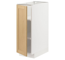 Szafka st/półki, biały/Forsbacka dąb METOD 295.090.93