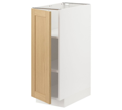 Szafka st/półki, biały/Forsbacka dąb METOD 295.090.93