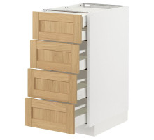 Sz stj 4fr/2n/3dszr sz, белый/дуб Форсбака МЕТОД / MAXIMERA 295.091.25
