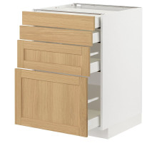 Sz st 4fr/4szu, белый/дуб Форсбака МЕТОД / МАКСИМЕРА 295.092.48