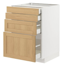 Sz st 4fr/4szu, белый/дуб Форсбака МЕТОД / МАКСИМЕРА 295.092.48