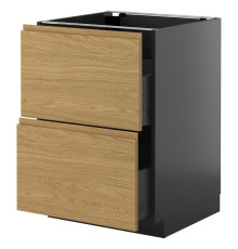 Sz stj 2fr/2w szu, черно-серый/Воксторп под дуб МЕТОД / КНИВШУЛЬТ 295.891.84