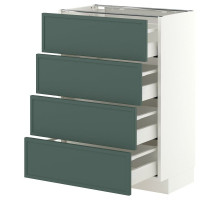 Sza st 4fr/4szu, biały/Aspudden ciemny szarozielony METOD / MAXIMERA 296.050.99