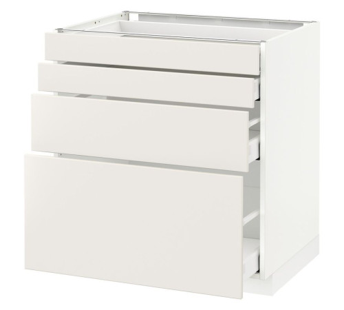 Sz stj 4fr/4szu, biały/Veddinge biały METOD / MAXIMERA 390.499.77