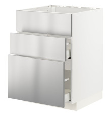 Sz stj zl+3fr/2szu, белый/Ворста нержавеющая сталь METOD / MAXIMERA 393.298.74