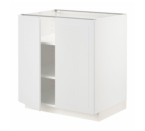 Szafka stj/półki/2 drzwi, biały/Stensund biały METOD 394.545.99