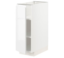 Szafka st/półki, biały/Voxtorp połysk/biel METOD 394.576.49
