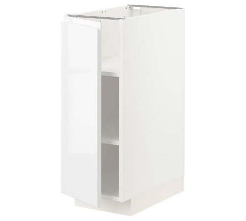 Szafka st/półki, biały/Voxtorp połysk/biel METOD 394.576.49