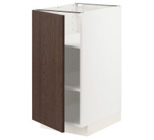 Szafka st/półki, biały/Sinarp brązowy METOD 394.614.96