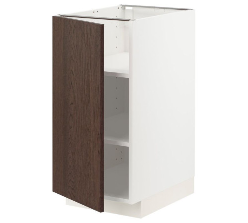 Szafka st/półki, biały/Sinarp brązowy METOD 394.614.96