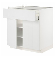 Тумба под кухонный шкаф с выдвижными ящиками/2 дверцами, белая/Stensund white METOD / MAXIMERA 394.655.31