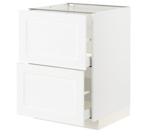 Sz stj 2fr/2w szu, biały Enköping/biały imitacja drewna METOD / MAXIMERA 394.733.95