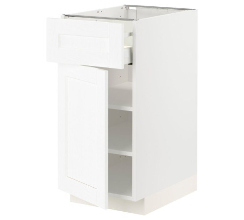 Szafka stj szu/drzwi, biały Enköping/biały imitacja drewna METOD / MAXIMERA 394.734.23