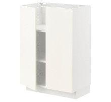 Szafka stj/półki/2 drzwi, biały/Vallstena biały METOD 395.071.35