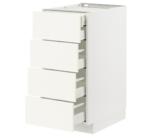 Sza stj 4fr/2n/3śr szu, biały/Vallstena biały METOD / MAXIMERA 395.071.64