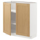 Szafka stj/półki/2 drzwi, biały/Forsbacka dąb METOD 395.090.97