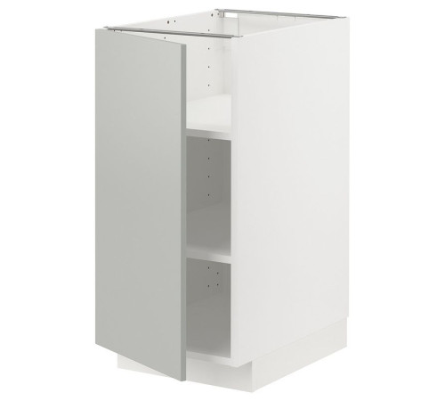 Szafka st/półki, biały/Havstorp jasnoszary METOD 395.379.86