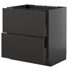 Sz stj zl+2fr/2szu, черно-серый/Nickebo матовый антрацит МЕТОД / KNIVSHULT 395.867.45