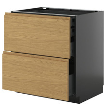 Sz stj 2fr/2n/w szu, черно-серый/Воксторп под дуб МЕТОД / КНИВШУЛЬТ 395.895.03