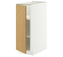 Szafka st/półki, biały/Sinarp okl dęb METOD 396.012.46