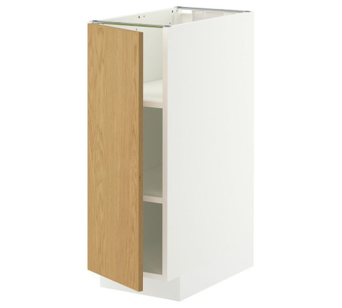 Szafka st/półki, biały/Sinarp okl dęb METOD 396.012.46