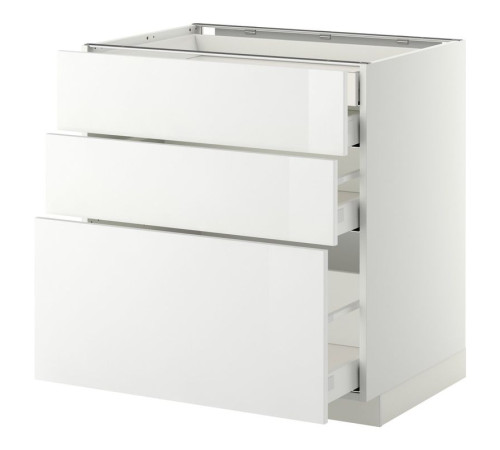 Sz stj 3fr/2n/śr/w szu, biały/Ringhult biały METOD / MAXIMERA 399.116.87