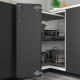 Угловой напольный шкаф, белый METOD 405.967.48