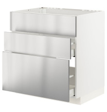 Sz stj zl+3fr/2szu, белый/Ворста нержавеющая сталь METOD / MAXIMERA 493.298.78