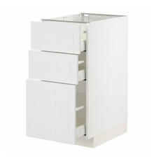 Тумба под кухонный шкаф с 3 выдвижными ящиками, белая/Stensund white METOD / MAXIMERA 494.094.98