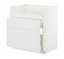 Szafka pod zlew HAVSEN/3fr/2szu, biały/Stensund biały METOD / MAXIMERA 494.095.06