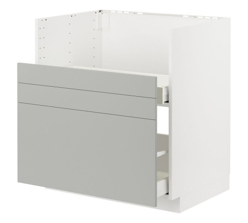 Szafka zl pod TALLSJÖN, biały/Havstorp jasnoszary METOD / MAXIMERA 495.508.40