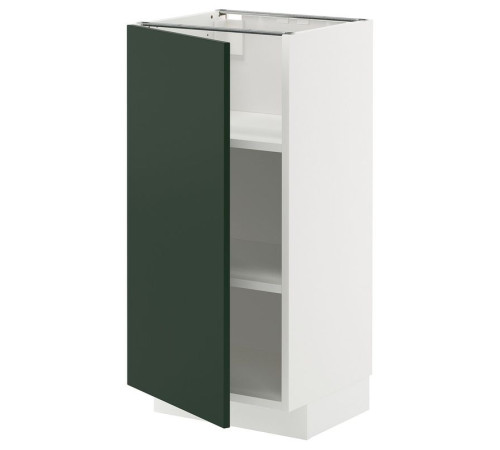 Szafka st/półki, biały/Havstorp głęboki zielony METOD 495.573.04
