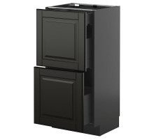 Тумба под шкаф 2fr/3sz, черно-серая/черная Bodbyn METOD / KNIVSHULT 495.890.98