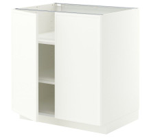 Szafka stj/półki/2 drzwi, biały/Aspudden matowy biały METOD 496.247.56
