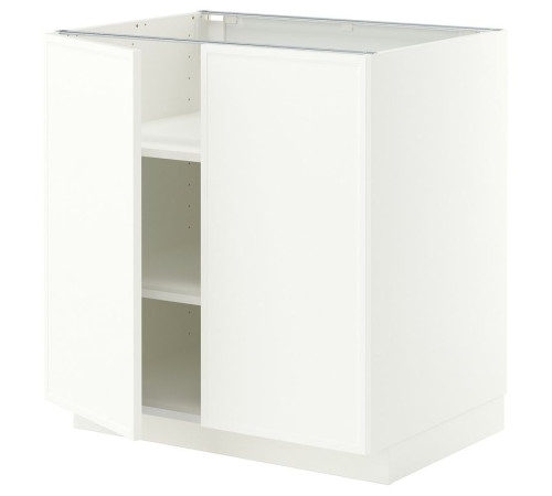 Szafka stj/półki/2 drzwi, biały/Aspudden matowy biały METOD 496.247.56
