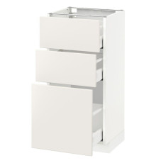 Напольный шкаф с 3 ящиками, белый/Veddinge white METOD / MAXIMERA 590.521.29