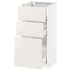 Szafka stojąca z 3 szufladami, biały/Veddinge biały METOD / MAXIMERA 590.521.29