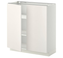 Szafka stj/półki/2 drzwi, biały/Veddinge biały METOD 594.554.56