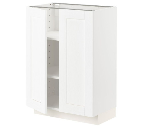 Szafka stj/półki/2 drzwi, biały Enköping/biały imitacja drewna METOD 594.733.75