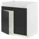 Szafka pod zlew HAVSEN 2kom, biały/Nickebo matowy antracyt METOD 594.978.28